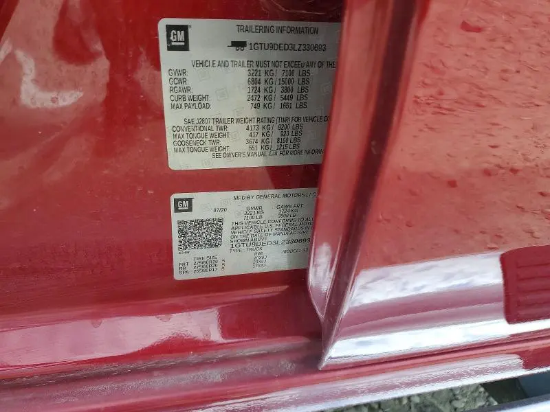 2020 GMC SIERRA K1500 SLT  