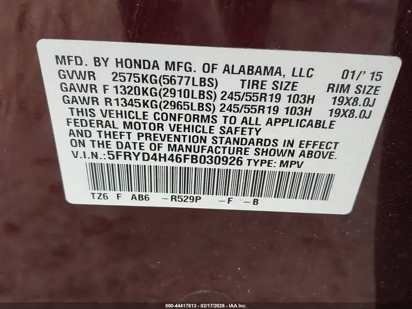 2015 ACURA MDX TECHNOLOGY PACKAGE