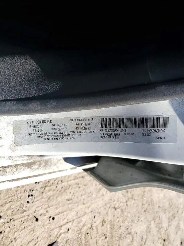 2016 CHRYSLER 200 C  