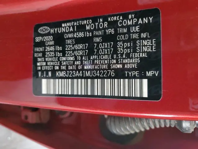 2021 HYUNDAI TUCSON SE  