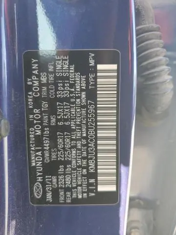 2011 HYUNDAI TUCSON GLS  