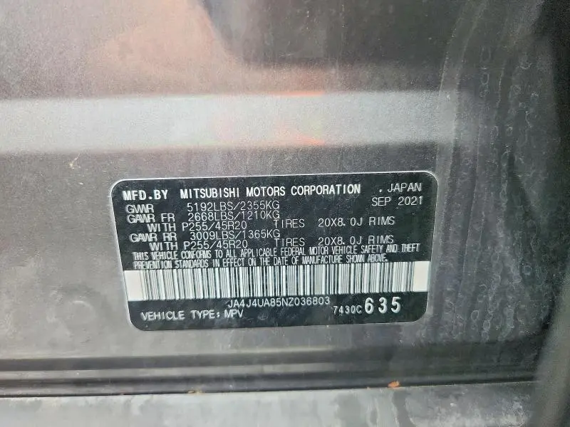 2022 MITSUBISHI OUTLANDER SE  