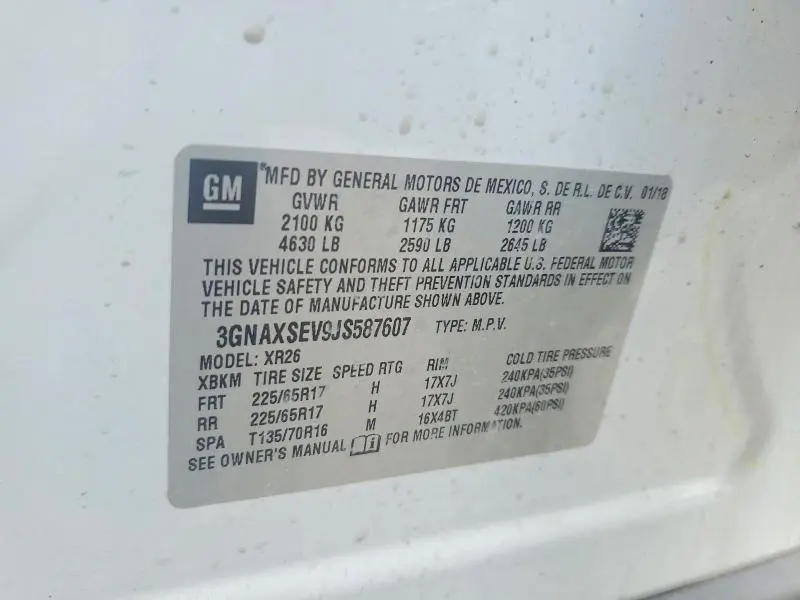 2018 CHEVROLET EQUINOX LT  