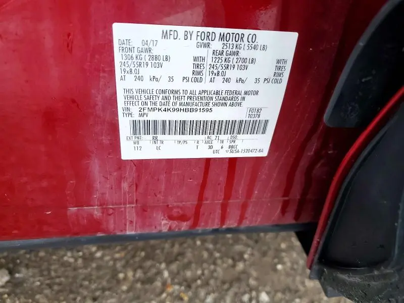 2017 FORD EDGE TITANIUM  