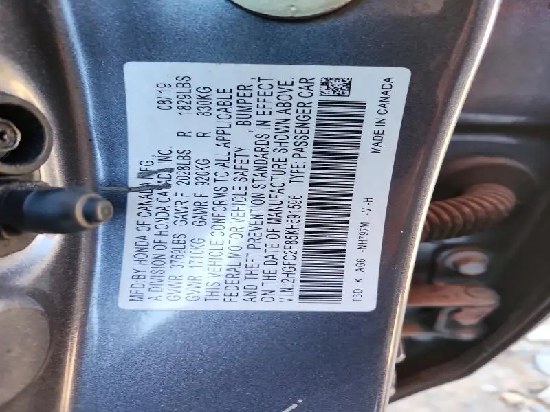 2019 HONDA CIVIC SPORT  
