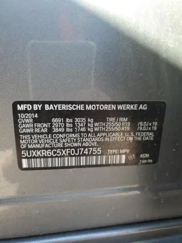 2015 BMW X5 XDRIVE50I  