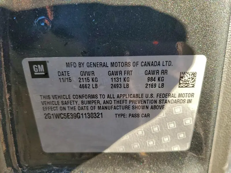 2016 CHEVROLET IMPALA LIMITED LTZ  