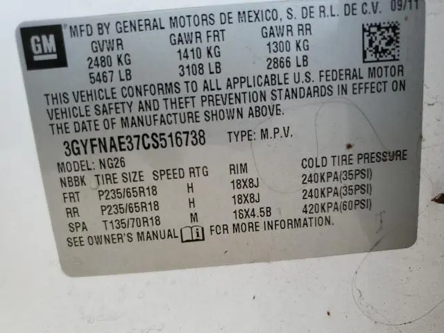 2012 CADILLAC SRX LUXURY COLLECTION  