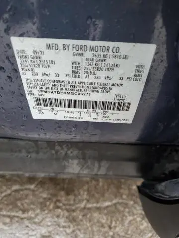 2021 FORD EXPLORER XLT  