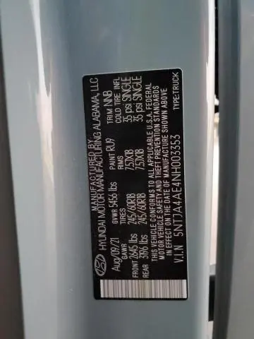 2022 HYUNDAI SANTA CRUZ SE  