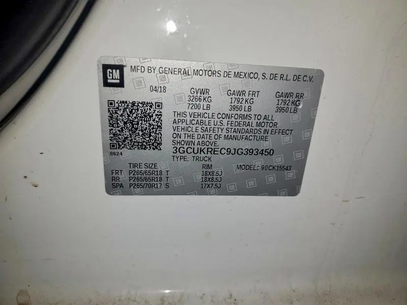 2018 CHEVROLET SILVERADO K1500 LT  