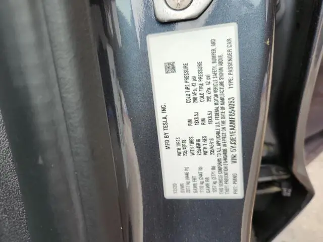 2021 TESLA MODEL 3   
