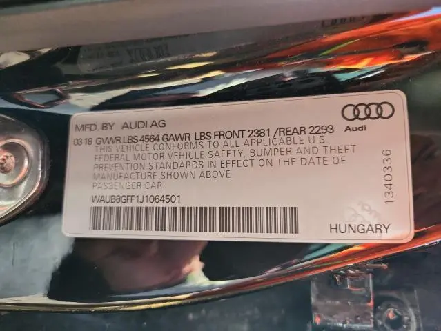 2018 AUDI A3 PREMIUM  