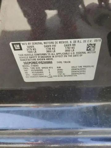 2015 CHEVROLET SILVERADO C1500 LT  