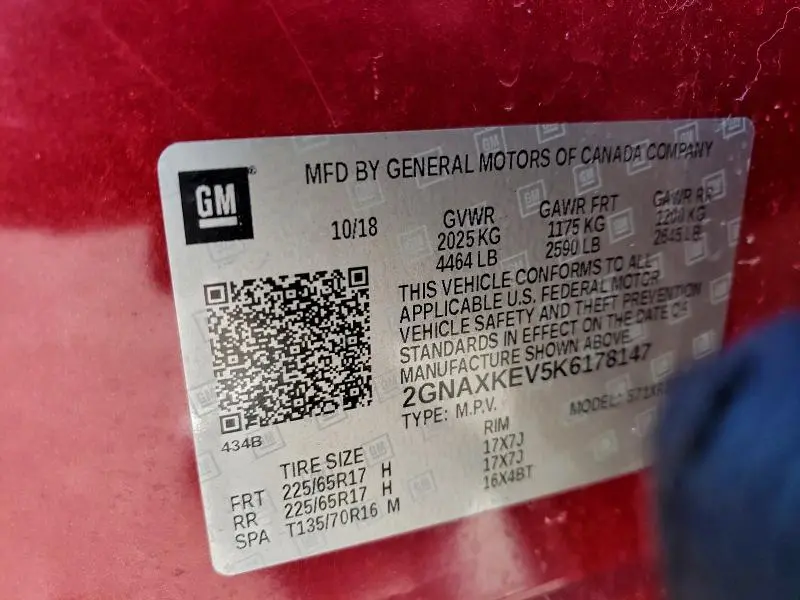 2019 CHEVROLET EQUINOX LT  