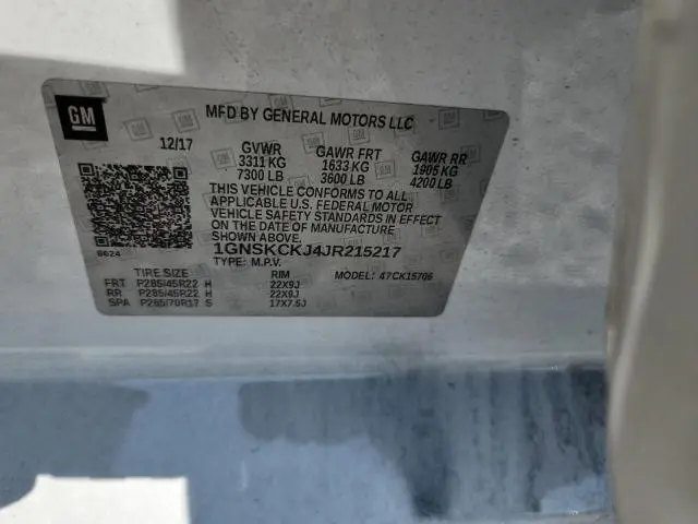 2018 CHEVROLET TAHOE K1500 PREMIER  