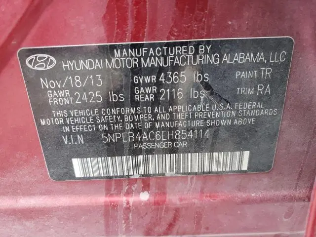 2014 HYUNDAI SONATA GLS