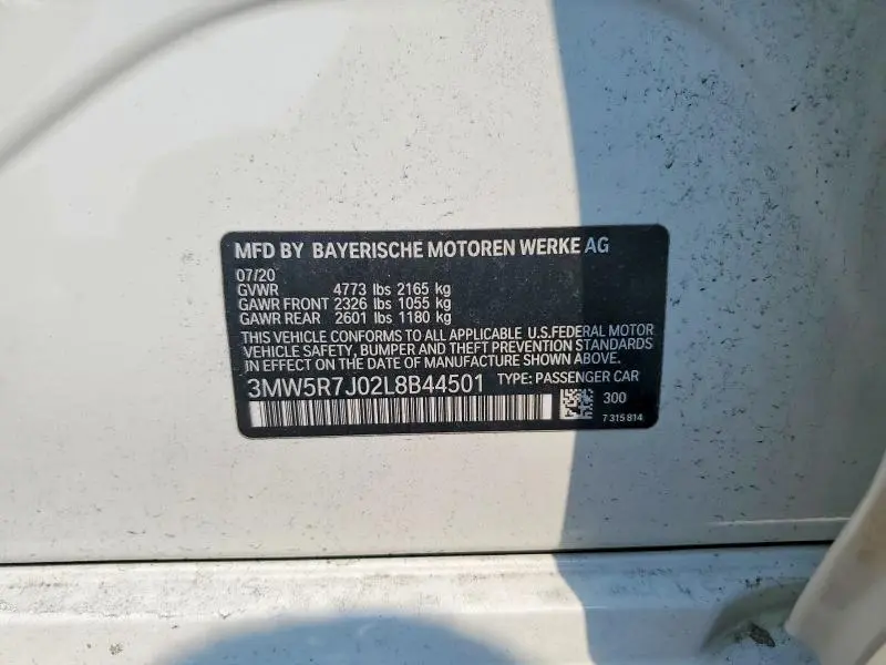 2020 BMW 330XI   