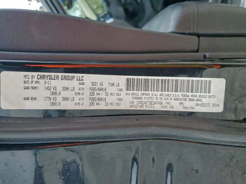 2011 DODGE DURANGO CREW  