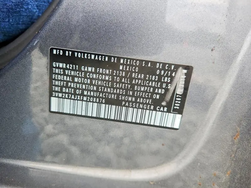 2015 VOLKSWAGEN JETTA BASE  
