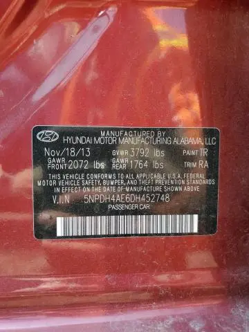 2013 HYUNDAI ELANTRA GLS  