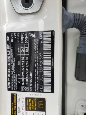 2021 MERCEDES-BENZ GLS 580 4MATIC  