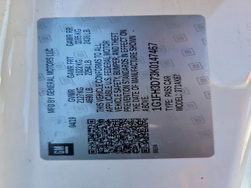 2019 CHEVROLET CAMARO SS  