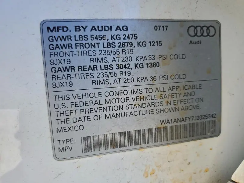 2018 AUDI Q5 PREMIUM  