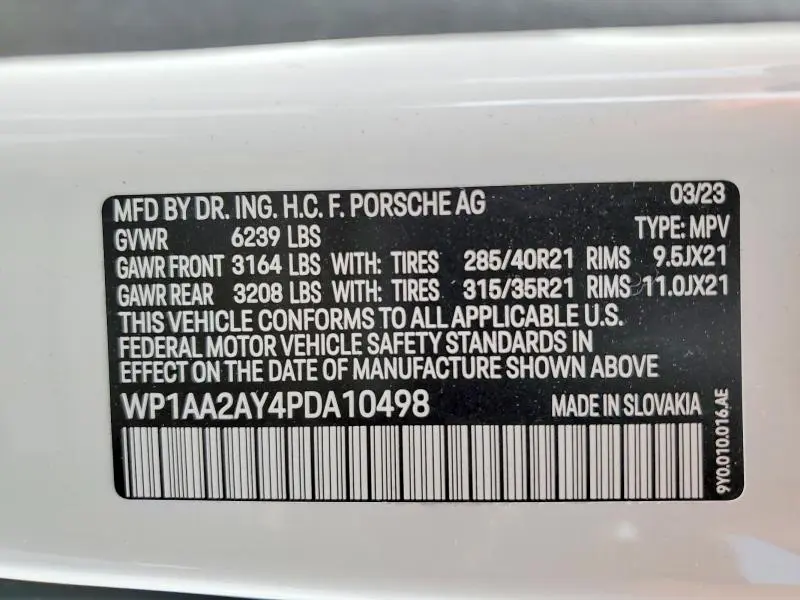 2023 PORSCHE CAYENNE BASE  