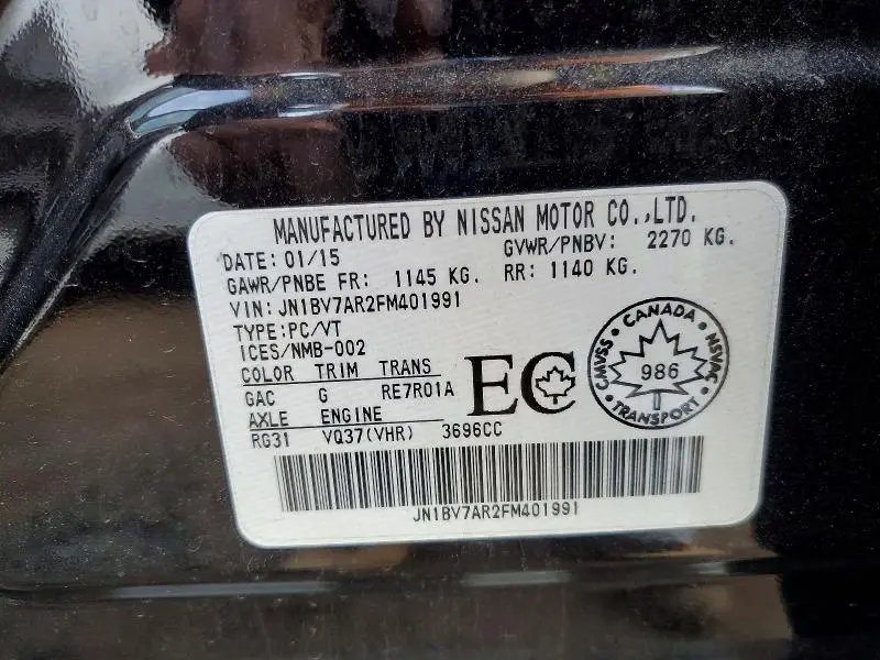 2015 INFINITI Q50 BASE  