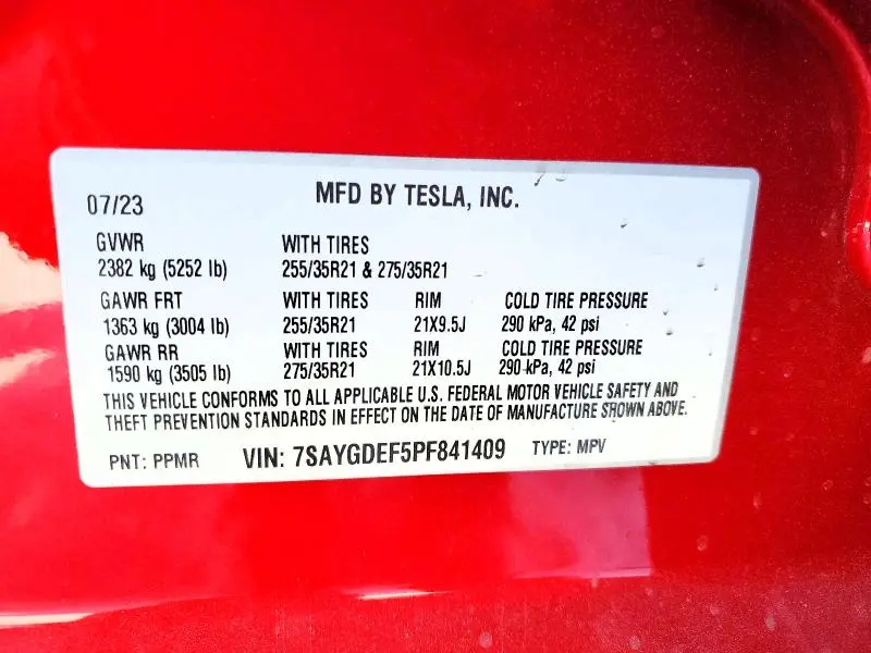 2023 TESLA MODEL Y   