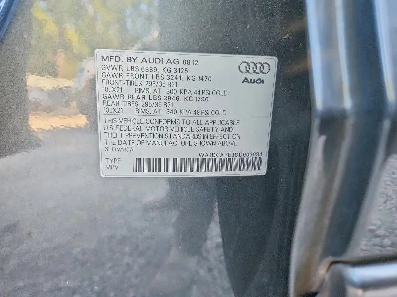 2013 AUDI Q7 PRESTIGE  