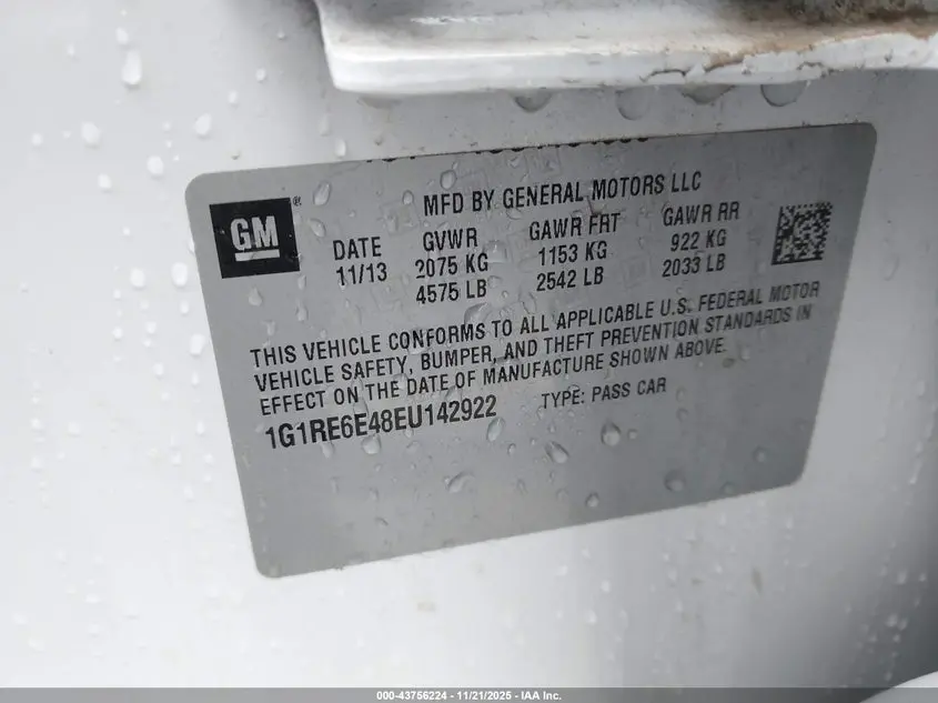 2014 CHEVROLET VOLT  
