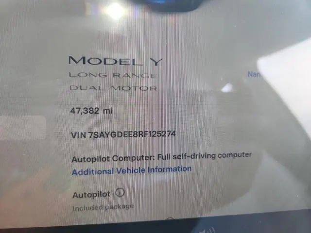 2024 TESLA MODEL Y   
