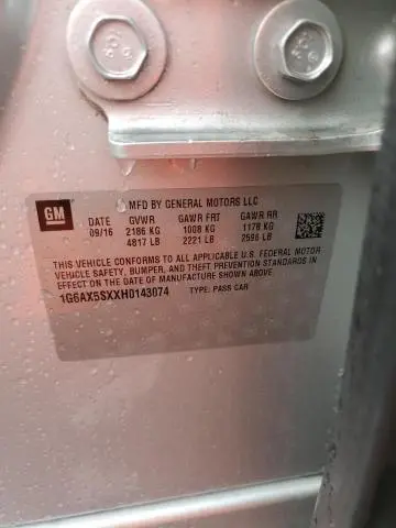 2017 CADILLAC CTS LUXURY