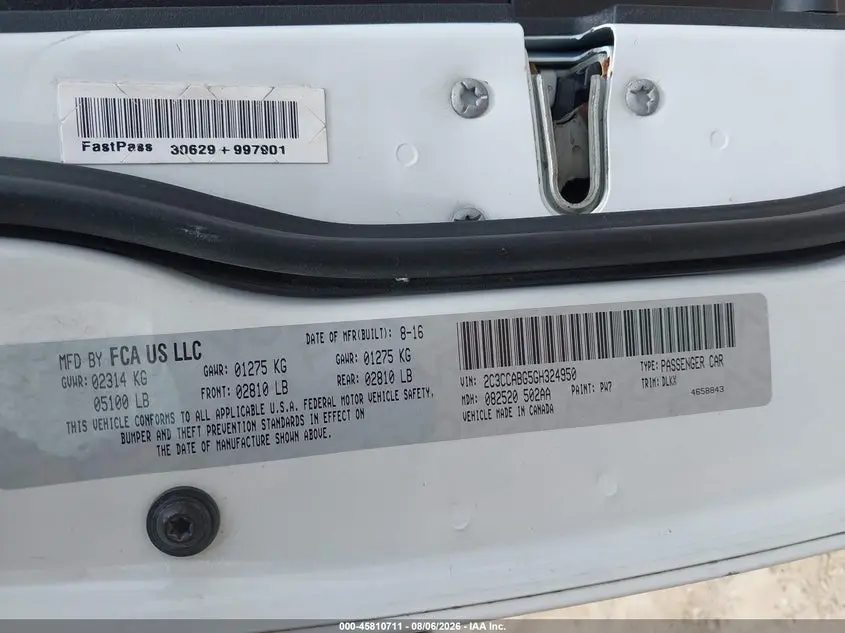 2016 CHRYSLER 300 300S ALLOY EDITION