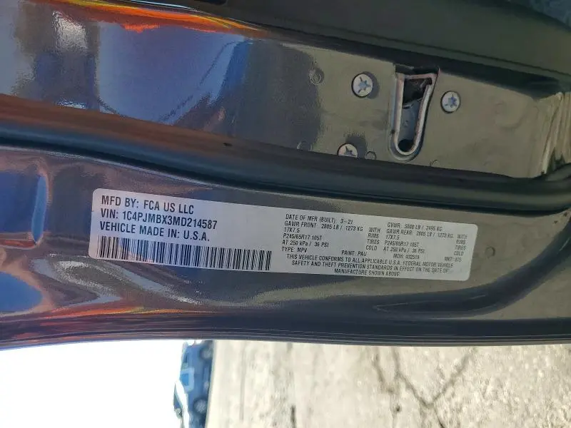 2021 JEEP CHEROKEE TRAILHAWK  
