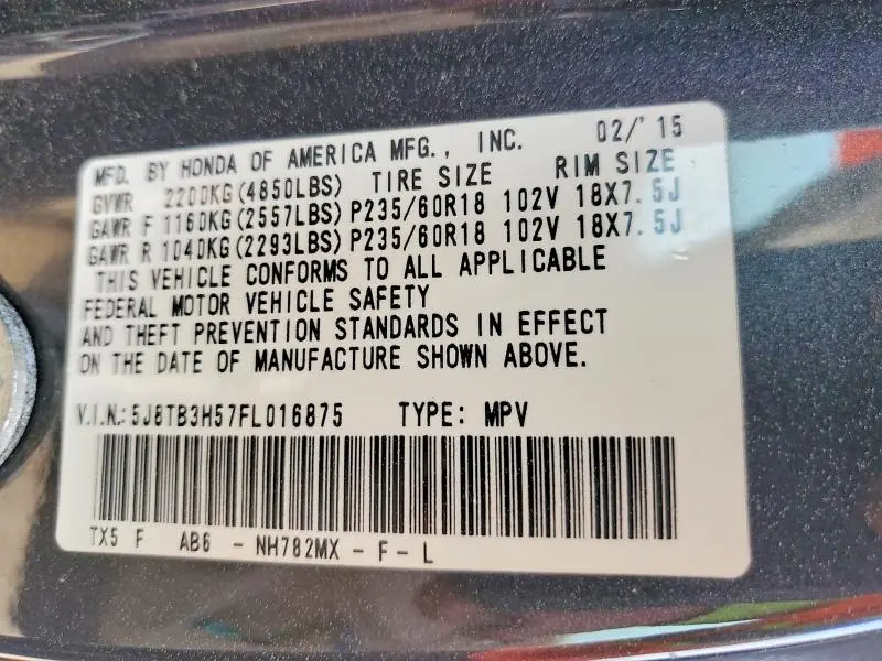 2015 ACURA RDX TECHNOLOGY  