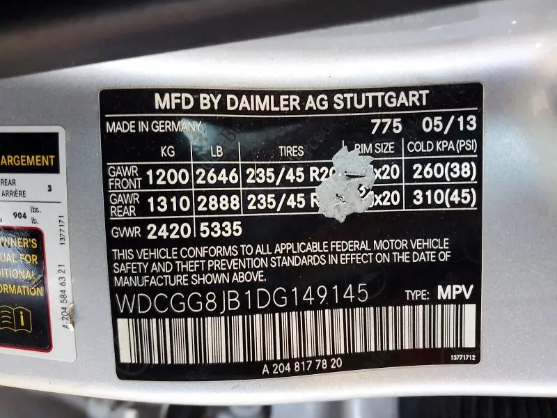 2013 MERCEDES-BENZ GLK 350 4MATIC  