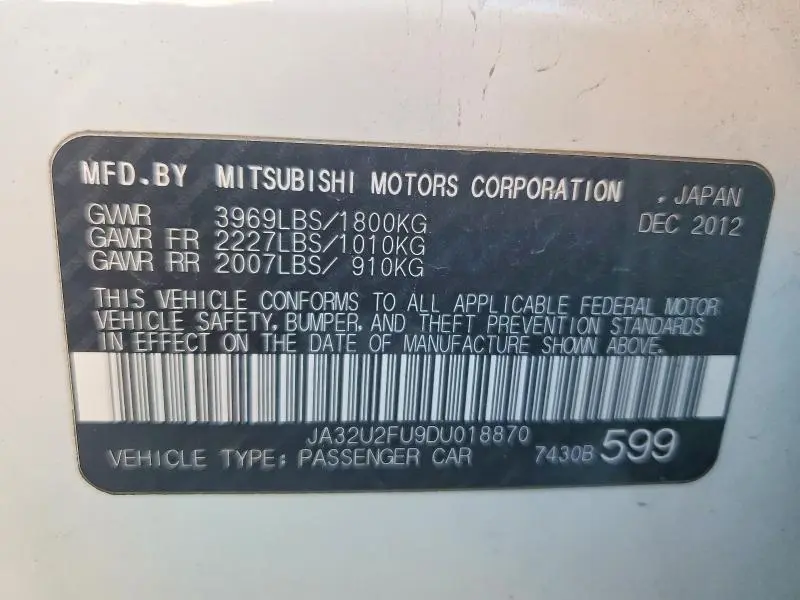 2013 MITSUBISHI LANCER ES/ES SPORT  