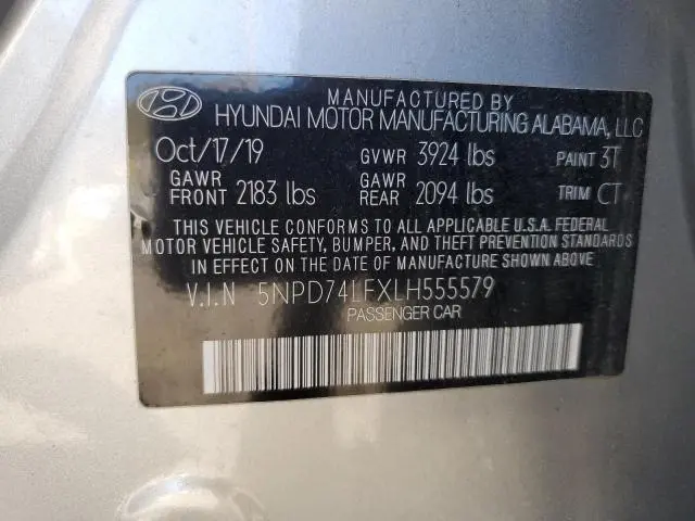 2020 HYUNDAI ELANTRA SE  