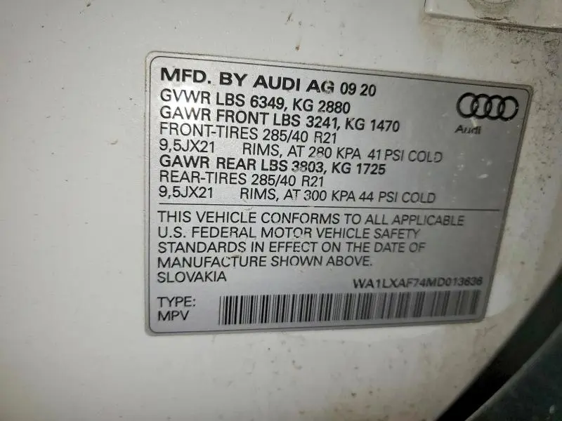 2021 AUDI Q7 PREMIUM PLUS  