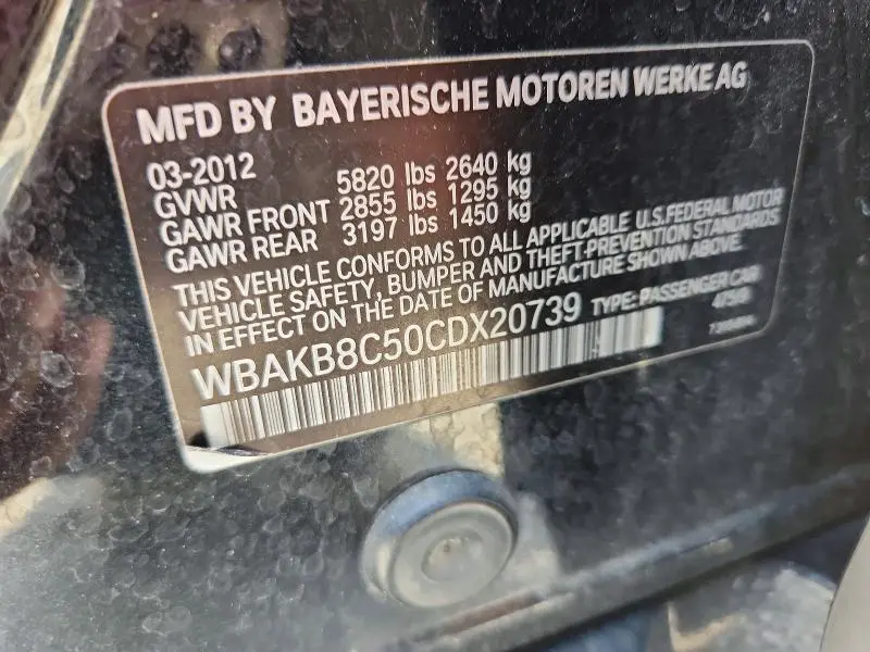 2012 BMW 750 LI  