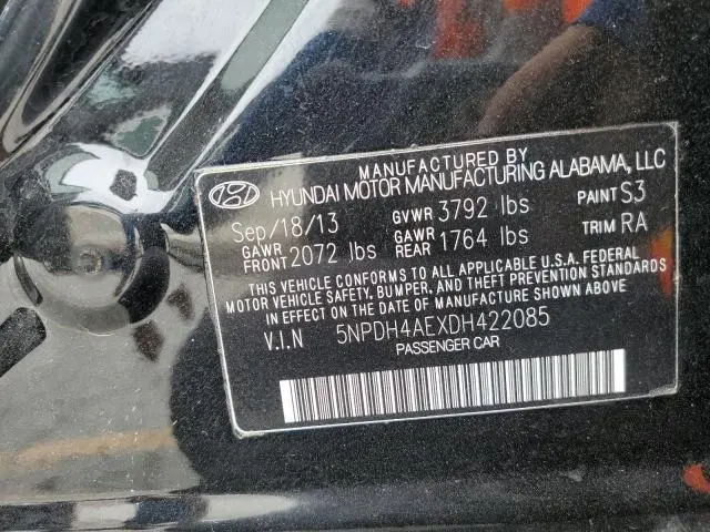 2013 HYUNDAI ELANTRA GLS  