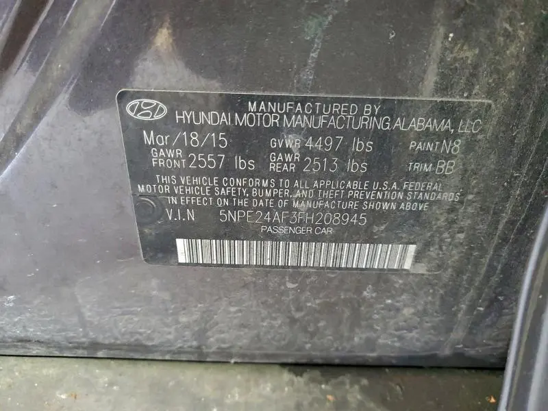 2015 HYUNDAI SONATA SE  