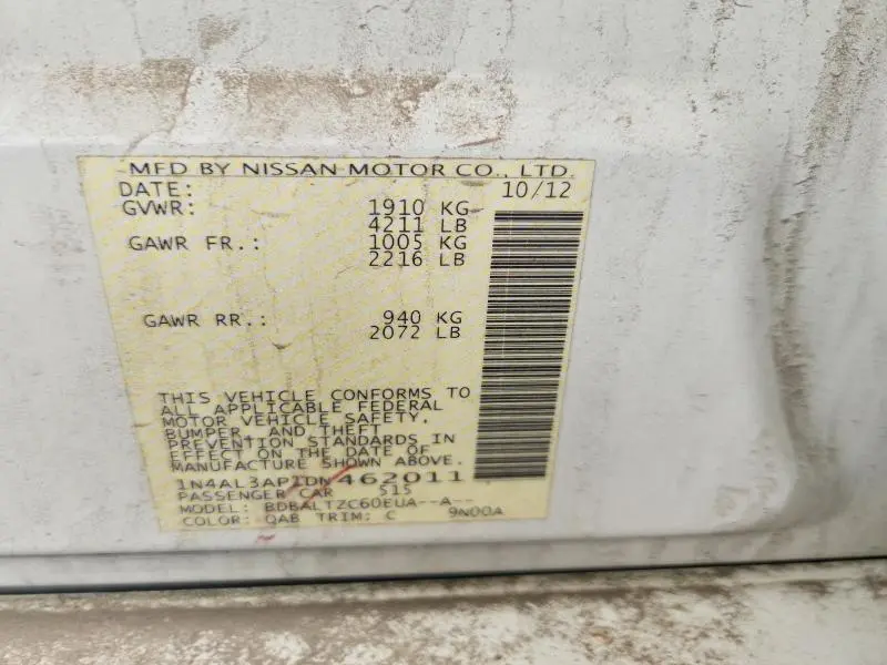 2013 NISSAN ALTIMA 2.5  