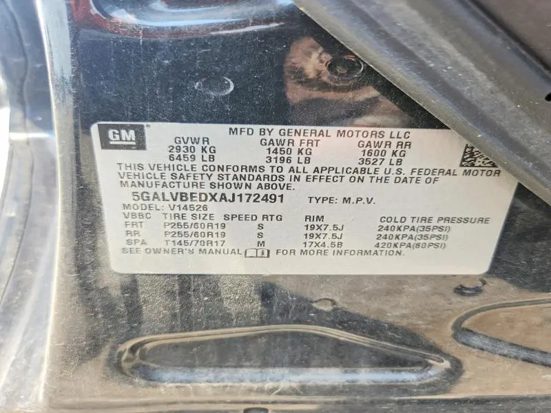 2010 BUICK ENCLAVE CXL  