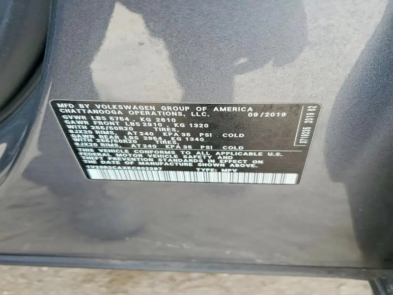 2019 VOLKSWAGEN ATLAS SEL  