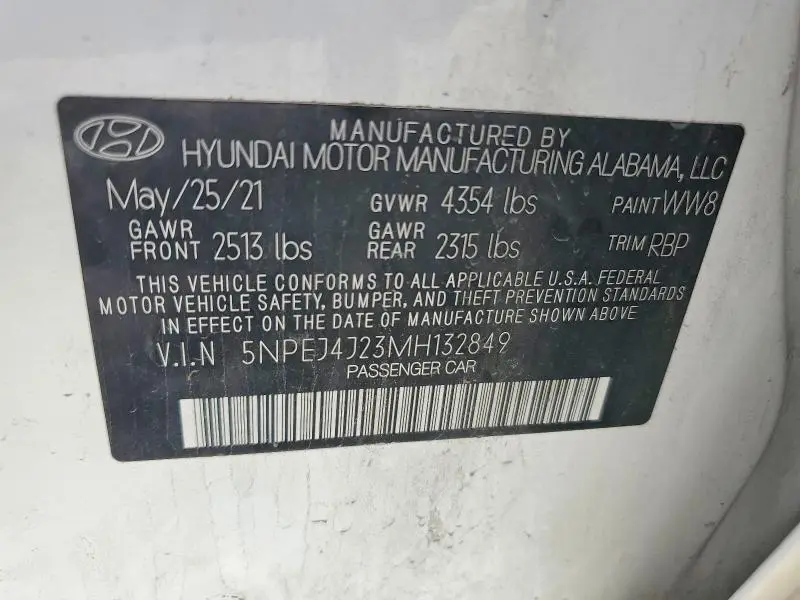 2021 HYUNDAI SONATA SEL PLUS  