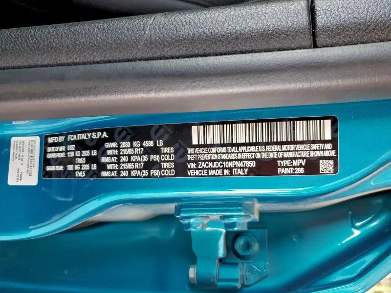 2022 JEEP RENEGADE TRAILHAWK  